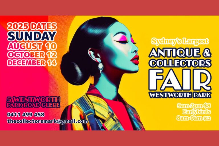 Sydneys largest antiques and collectables fair at Wentworth Park every two months