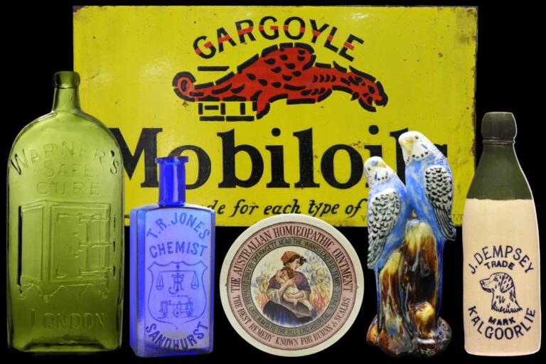 Australiana antique bottles signs Graham Lancaster Auctions
