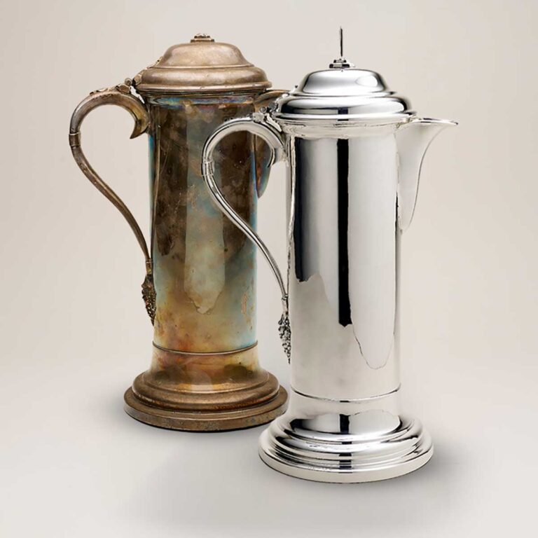 Silver urn restoration by W.J.Sanders silversmiths