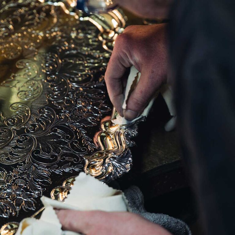W.J. Sanders silversmithing restoration