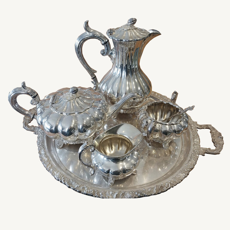 Silver-plated James Dixon & Sons tea set