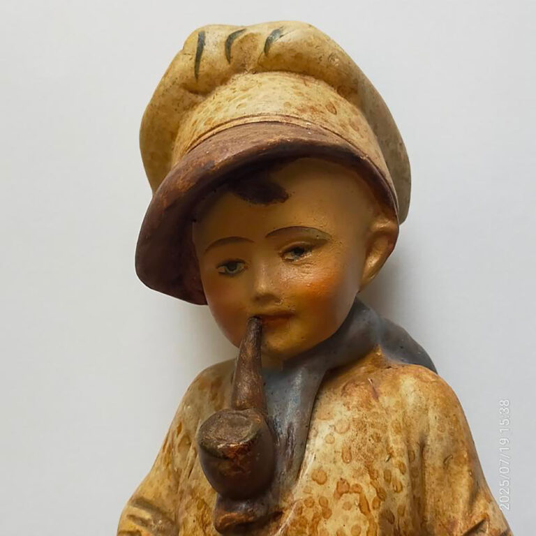 Plaster statue of a boy ‘Like Papa’ by Mattei Bros & Co of Melbourne
