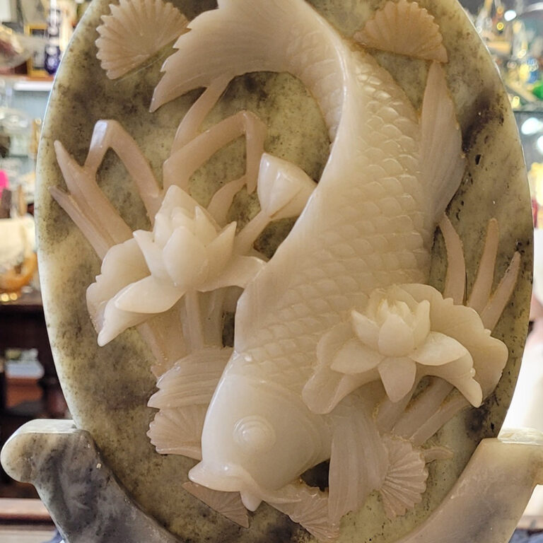 Chinese soapstone carving of a fish,