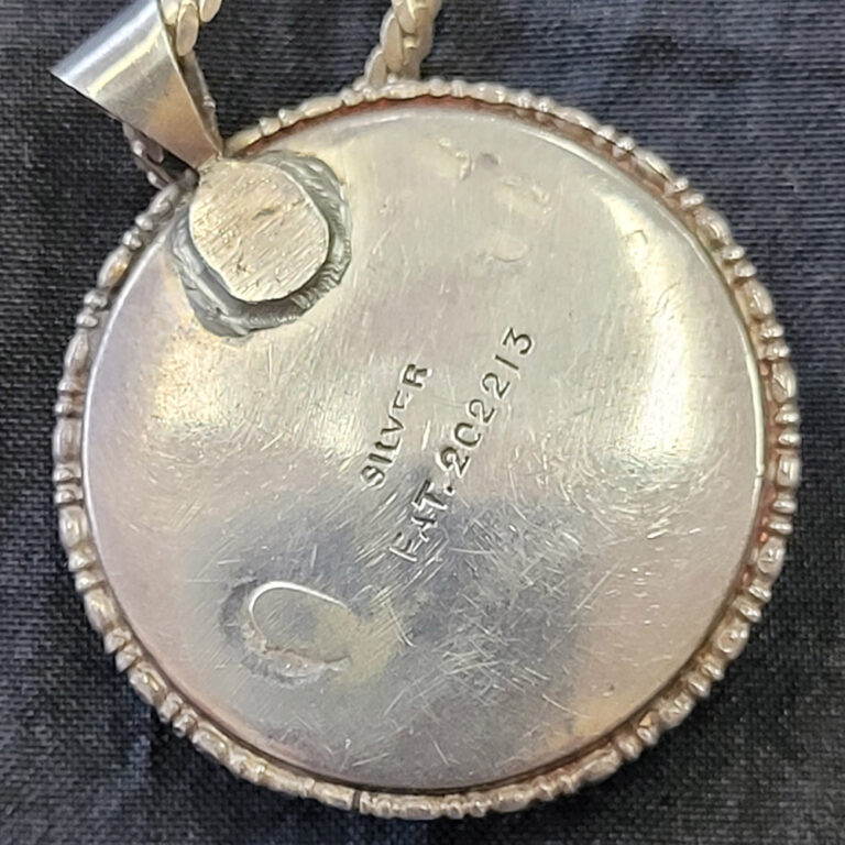 Vintage butterfly wing pendant set in sterling silver