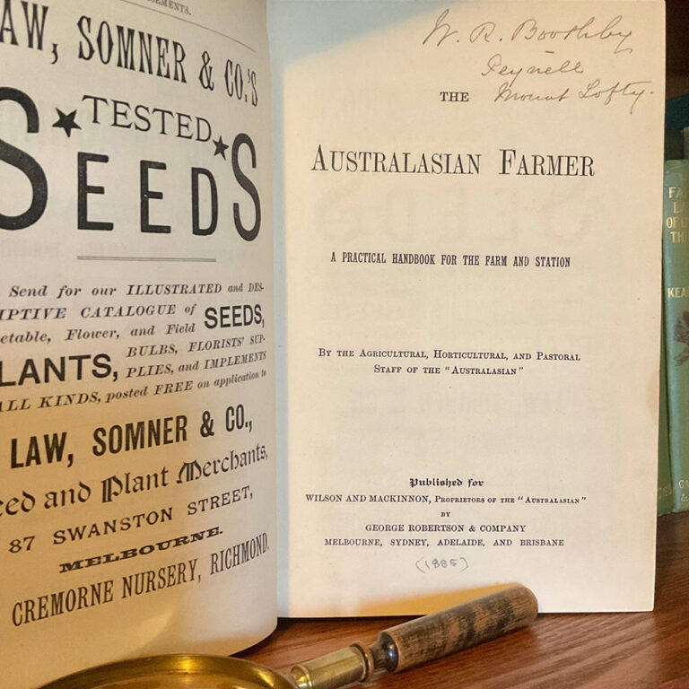 The Australasian Farmer, 1885, in a handsome private library binding