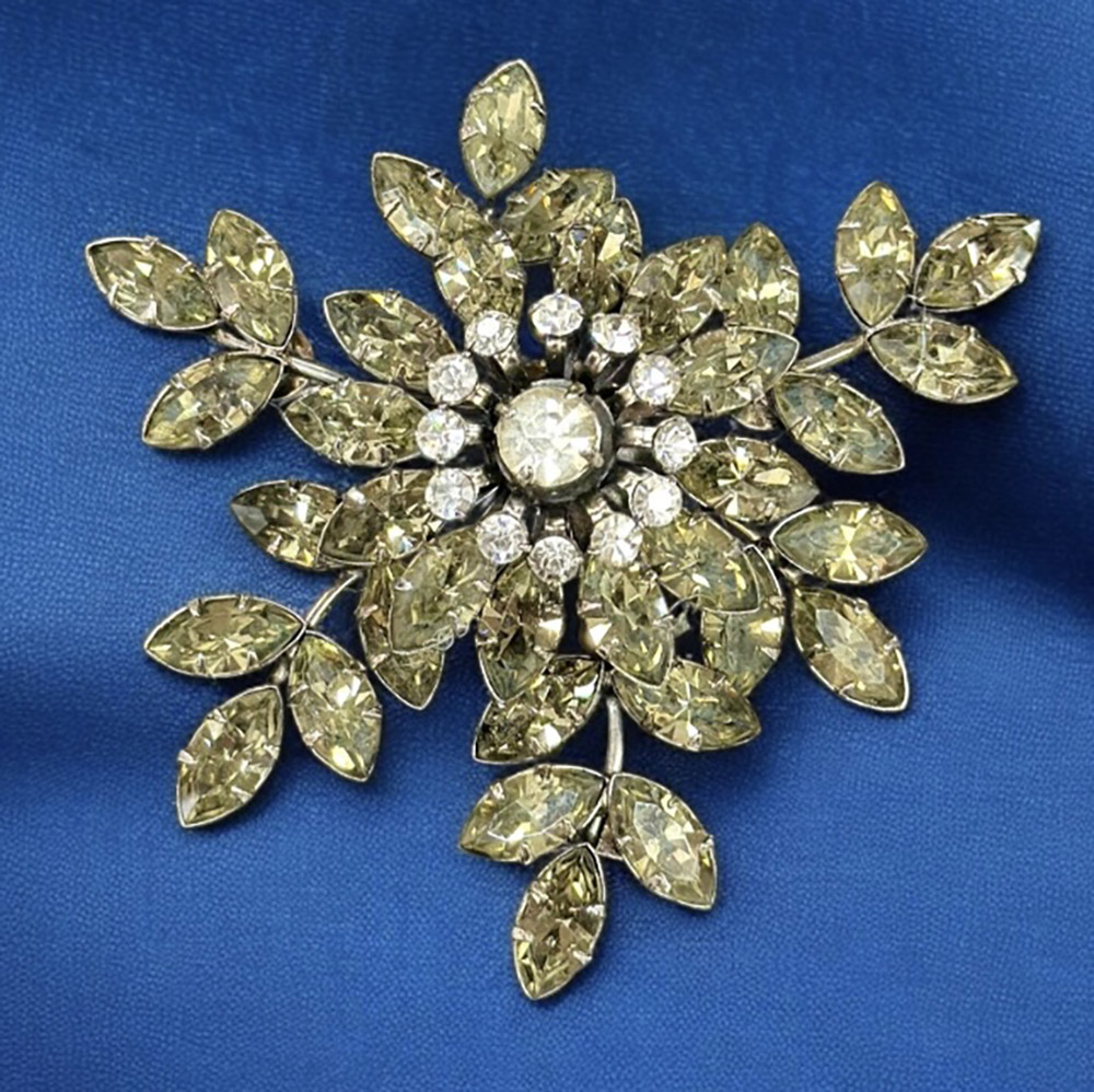 Rare Jewel Crest Wisteria brooch by donald simpson