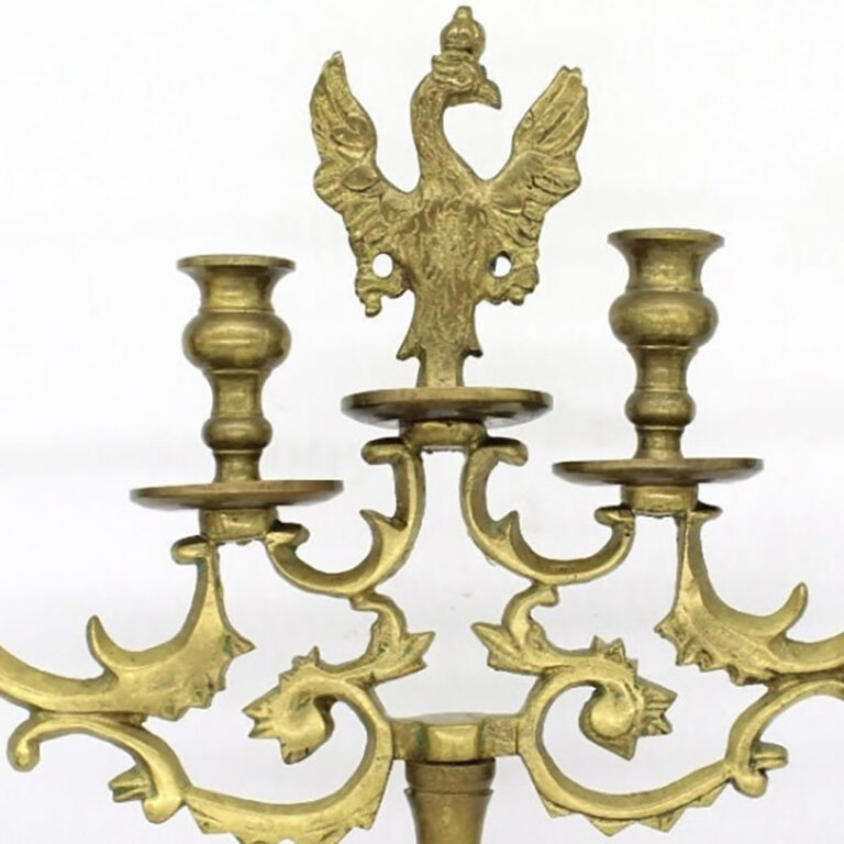 Rare brass candelabra from Kingdom of Prussia