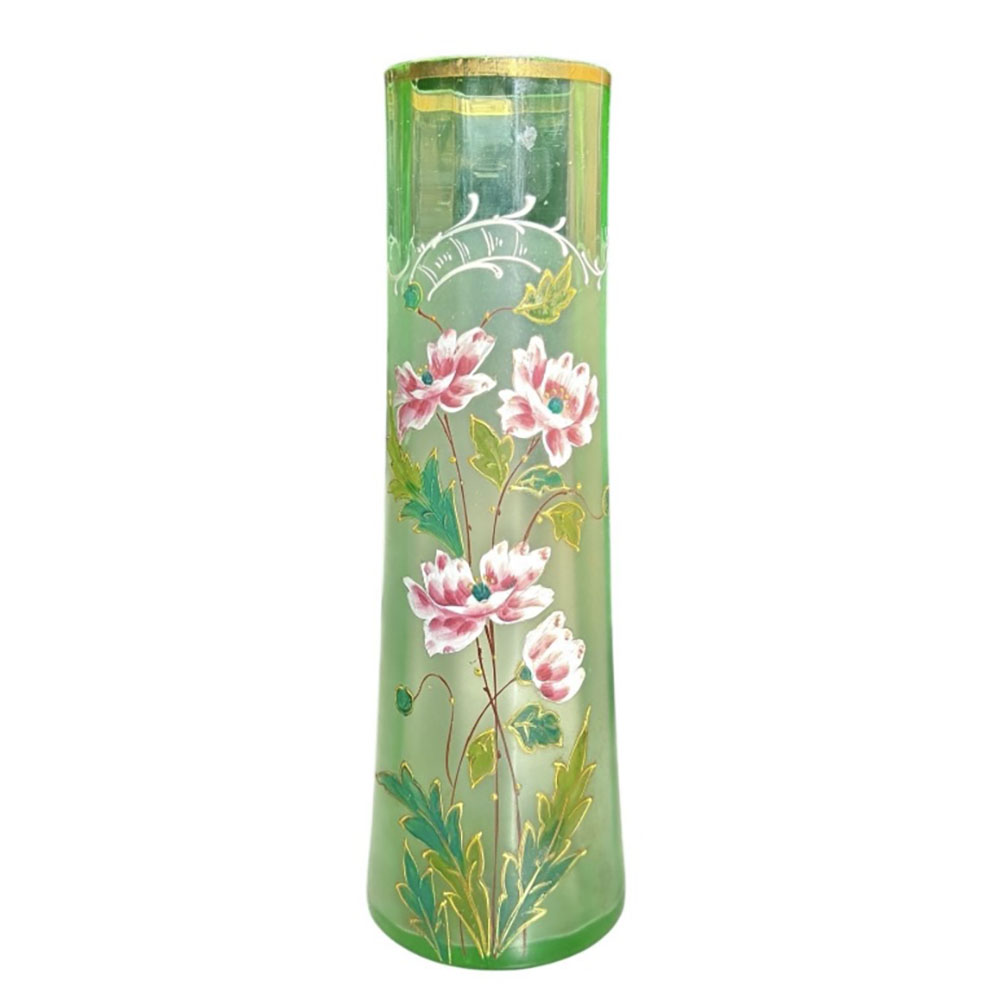 Victorian uranium glass vase