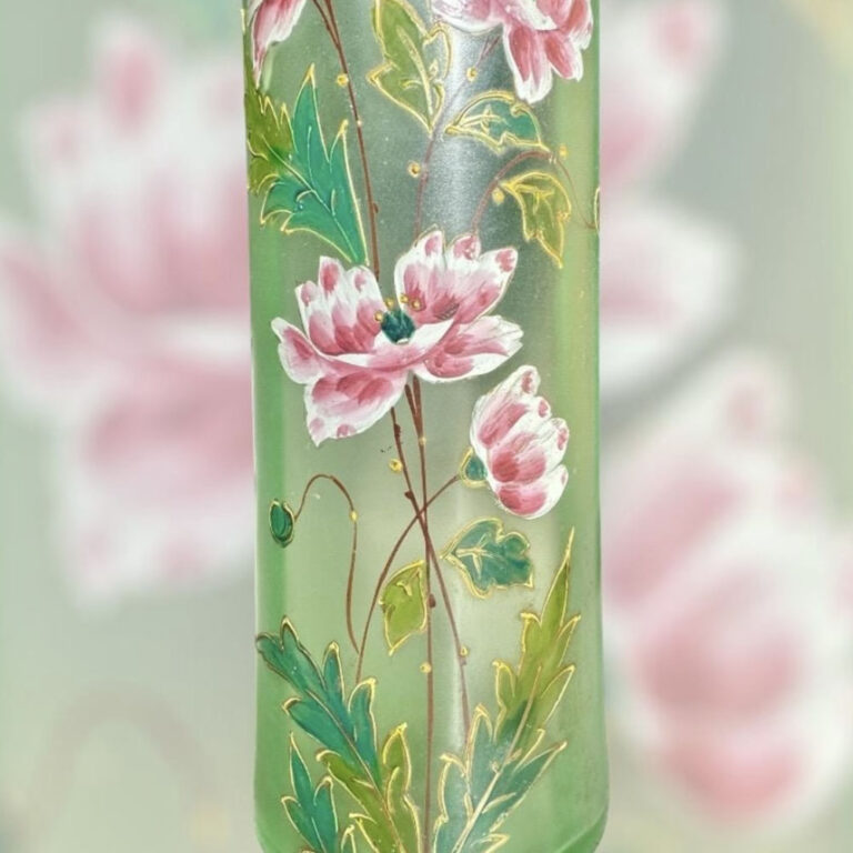 Victorian uranium glass vase