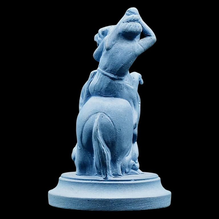 Flaxman Knight, after Wedgwood, in dark blue stoneware
