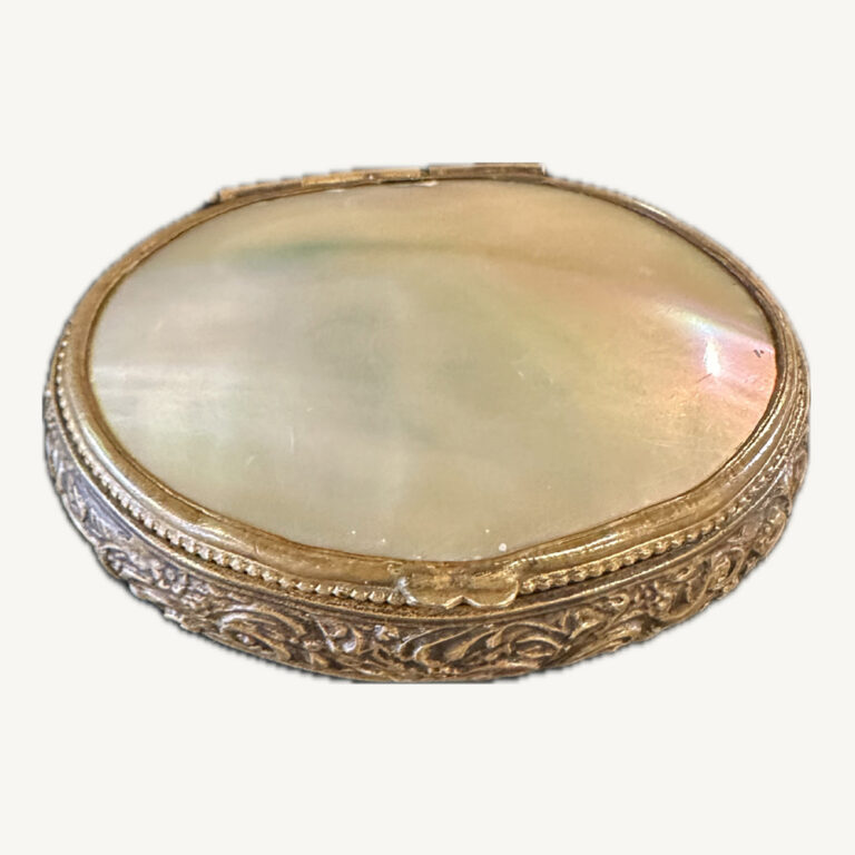 Antique French mother-of-pearl snuff box