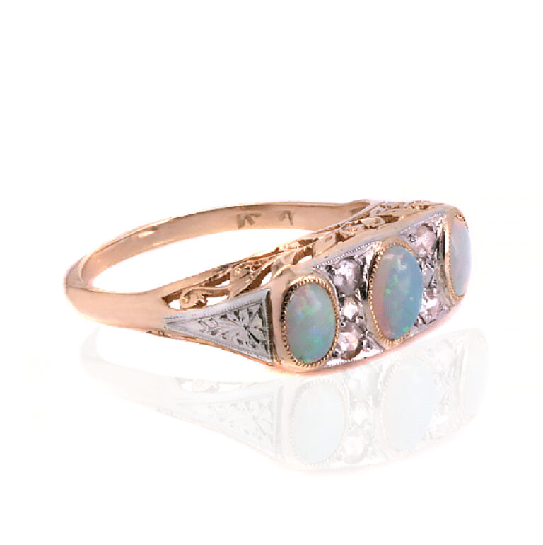 Art Deco opal and diamond ring c.1920