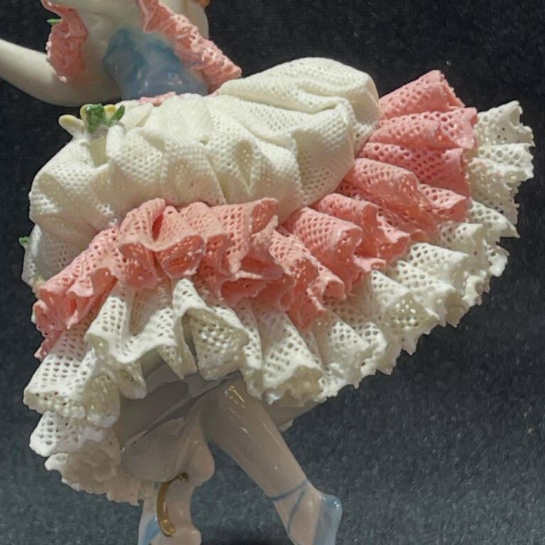 Porcelain ballerina from Volkstedt manufactory dresden lace