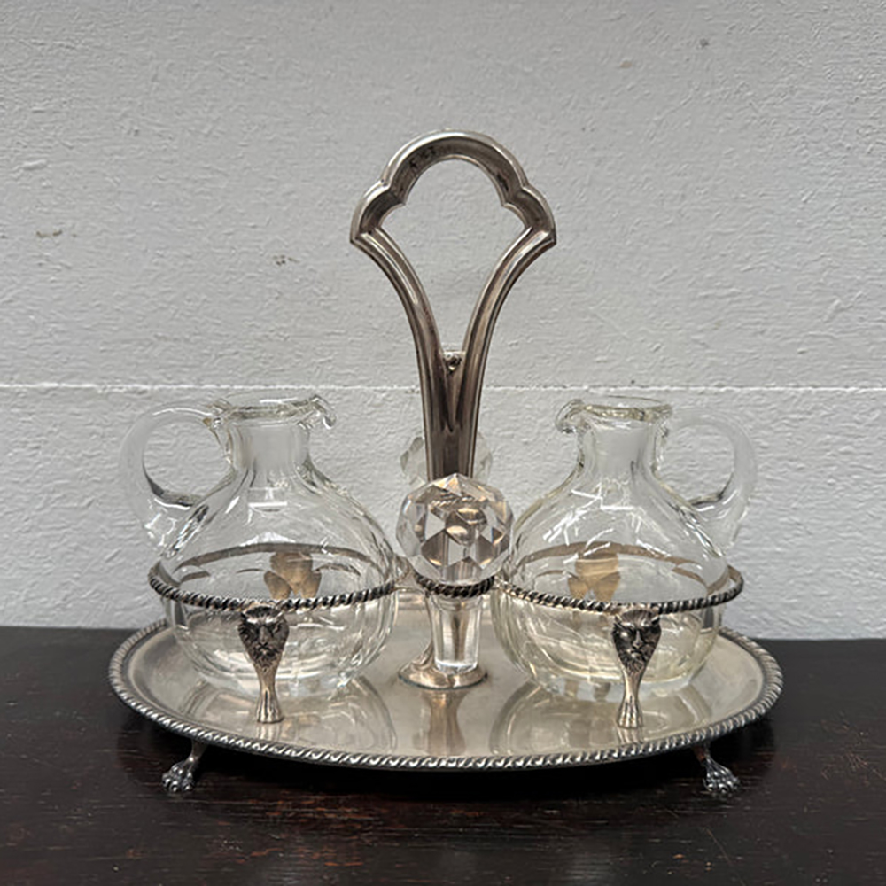 Continental silver hallmarked cruet set