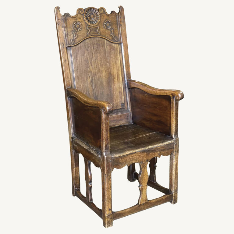 French joined fruitwood armchair