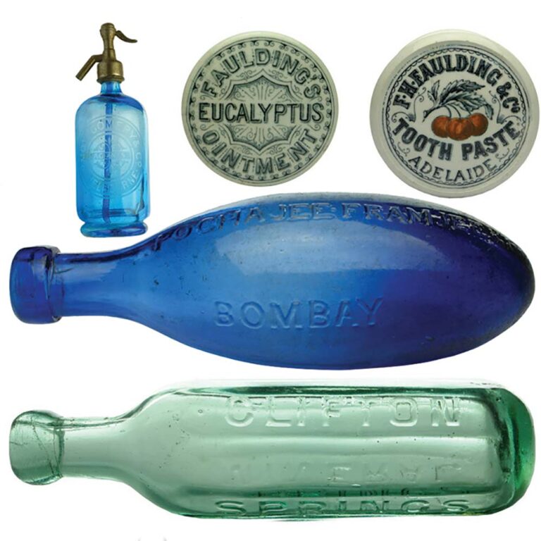Antique bottles and pot lids rare and collectable at ABCR online auction