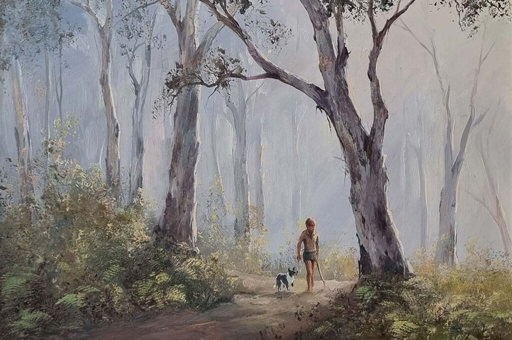 Kevin Best oil on board painting at RKT auction.