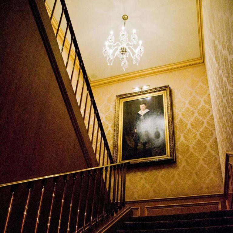 Climbing the stairs at Sir Stamford at Circular Quay