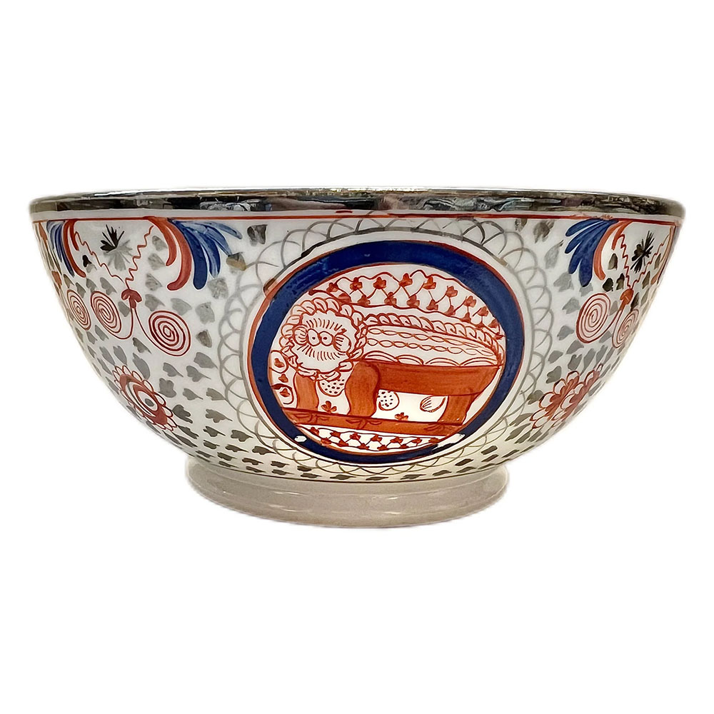 Rare Minton china ‘Crazy Cow’ pattern serving bowl