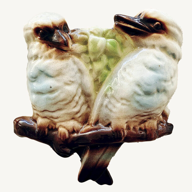 Vintage kookaburra wall vase by Pate's Pottery, Australia