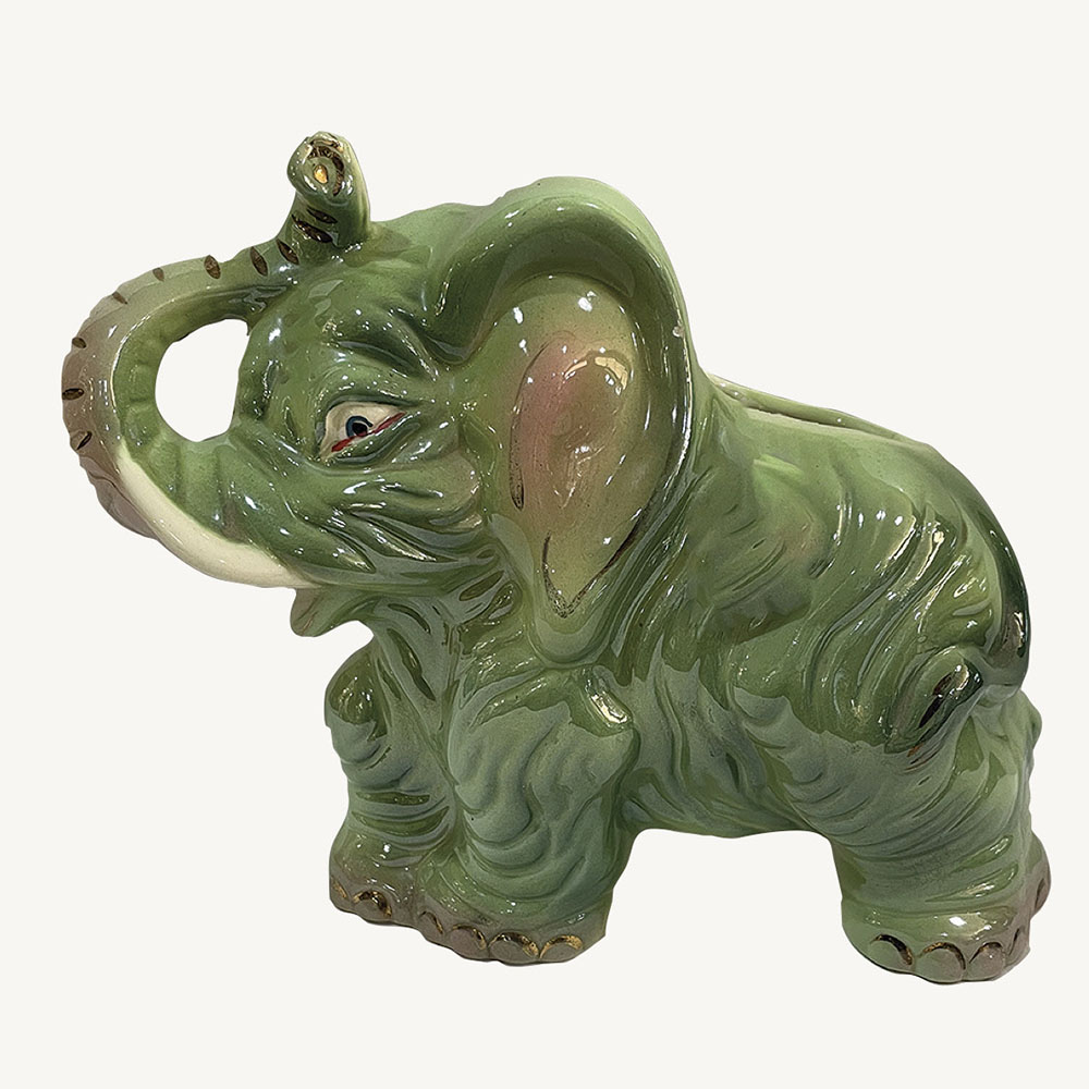 Kalmar Pottery elephant wall vase