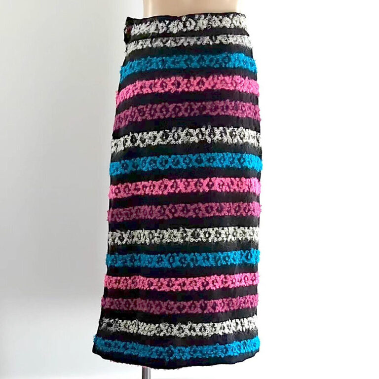 Upcycled vintage 1970s wool maxi skirt