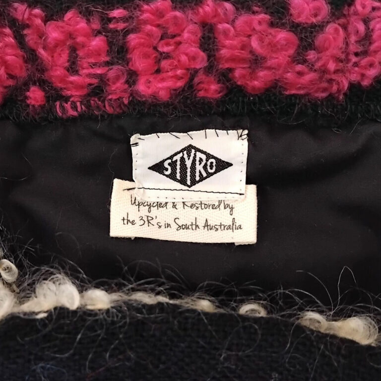 Upcycled vintage 1970s wool maxi skirt