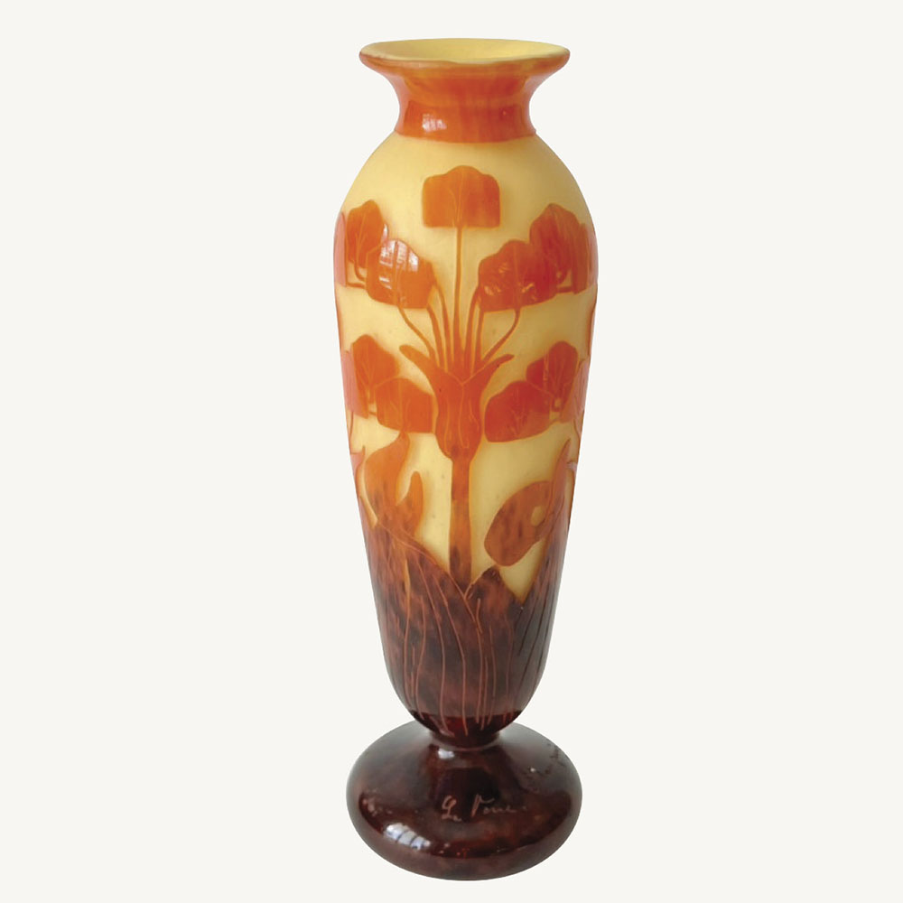 Art Déco cameo glass vase Le Verre Francais