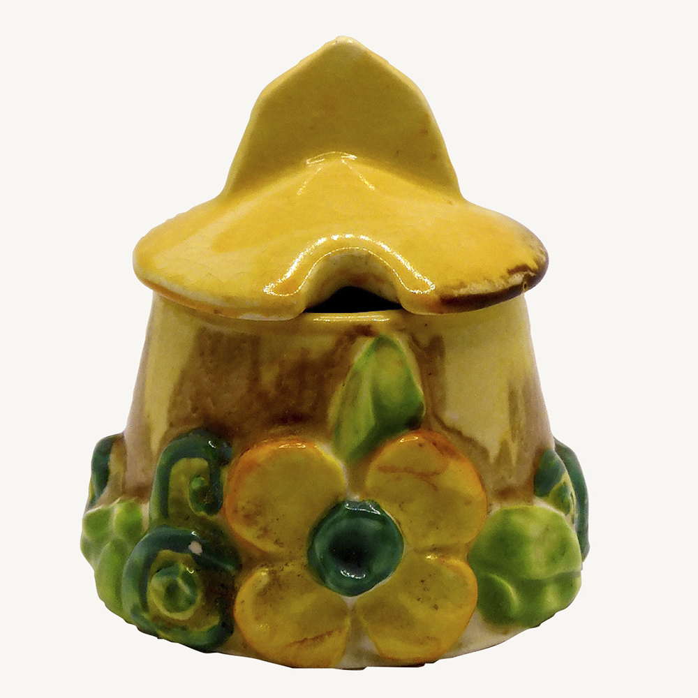 1930s Clarice Cliff Bizarre mustard pot