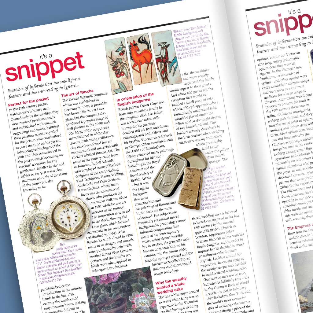 Antiques to Vintage print subscription