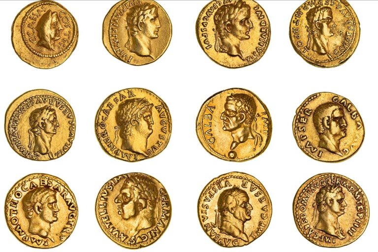 The twelve caesars in gold at Noble numismatics auction Sale 140