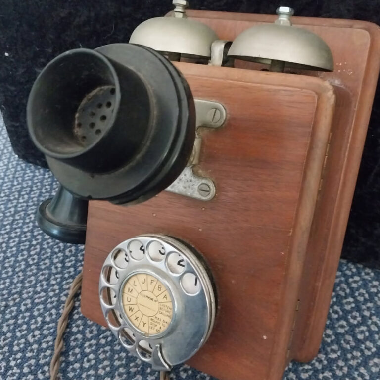 Vintage telephone, wall mounted