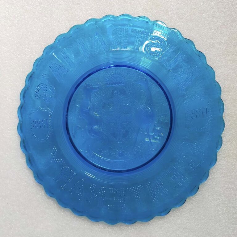 Pressed glass plate Australia's centenary 1888