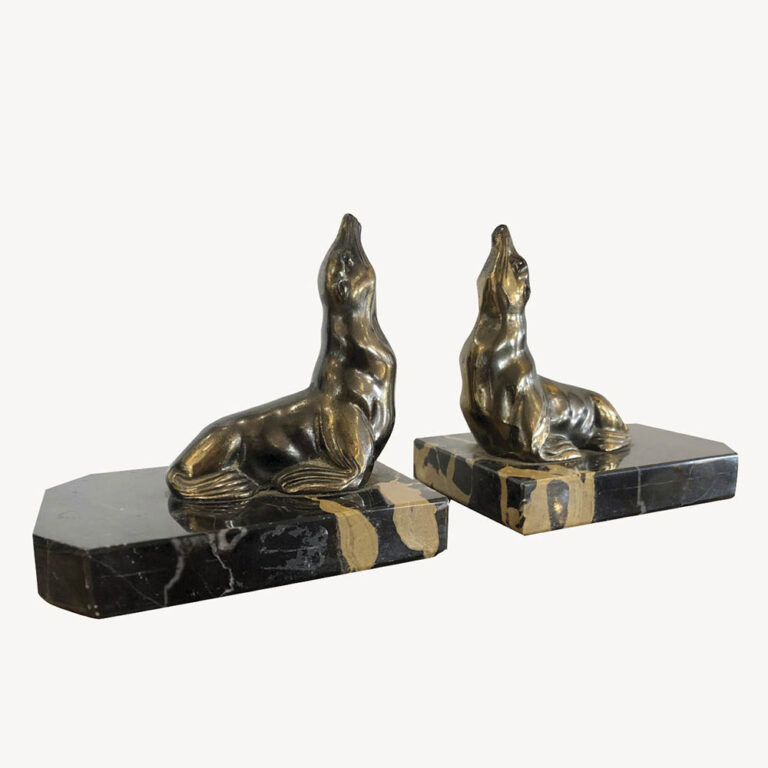 Art Deco seal abookends