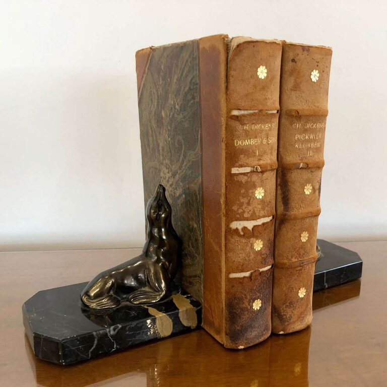 Art Deco seal abookends