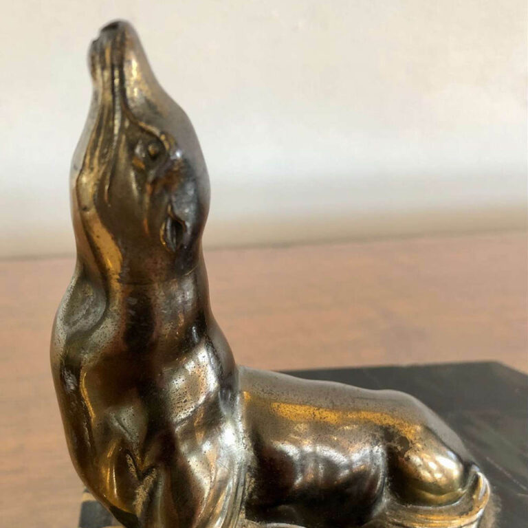 Art Deco seal abookends