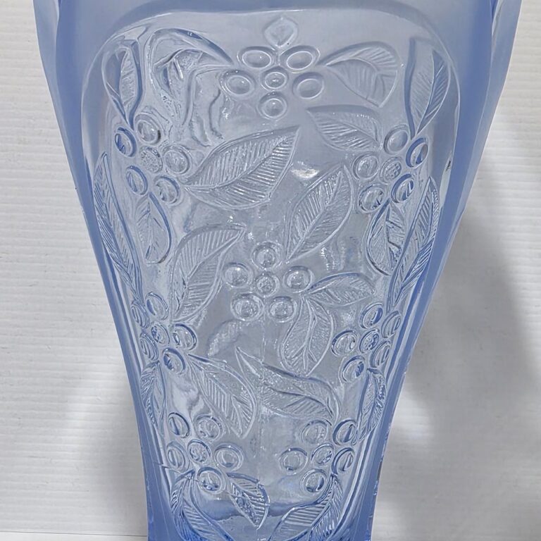 Art Deco blue glass vase by Walther & Sohne