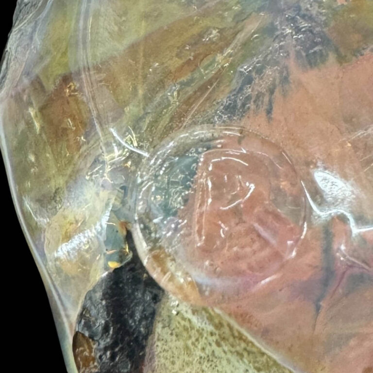 Handblown glass bottle by Richard Clements