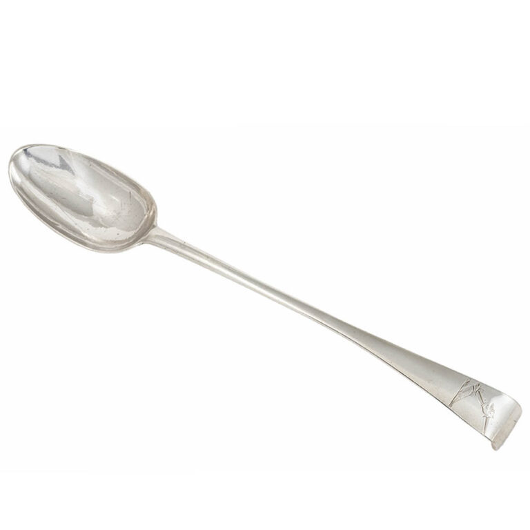 George III Irish silver serving spoon