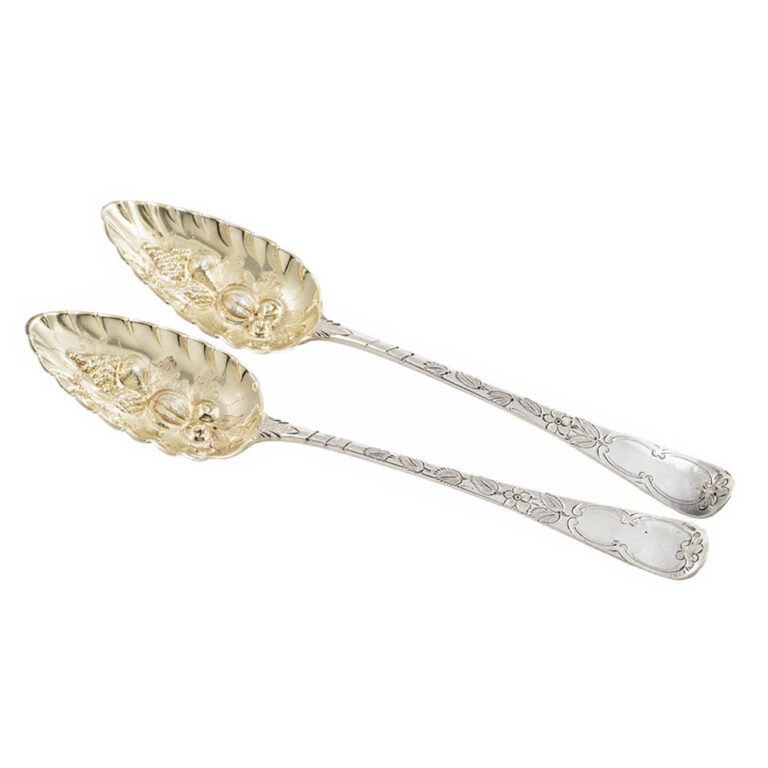 George III sterling silver berry spoons