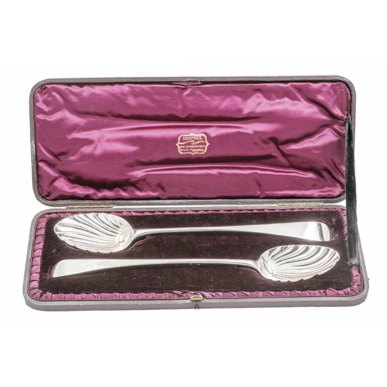 George III sterling silver serving spoons