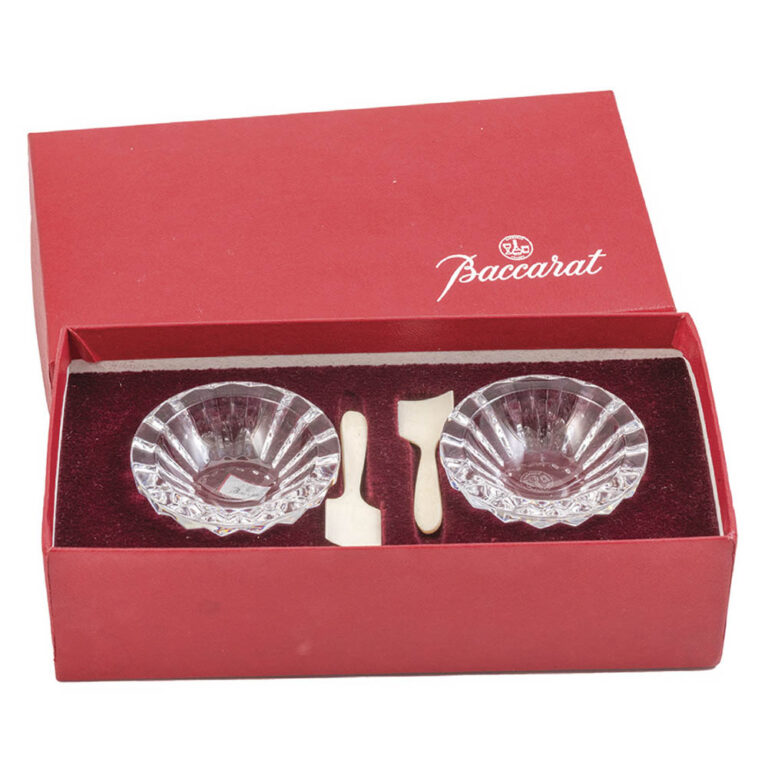 Pair Baccarat crystal caviar bowls