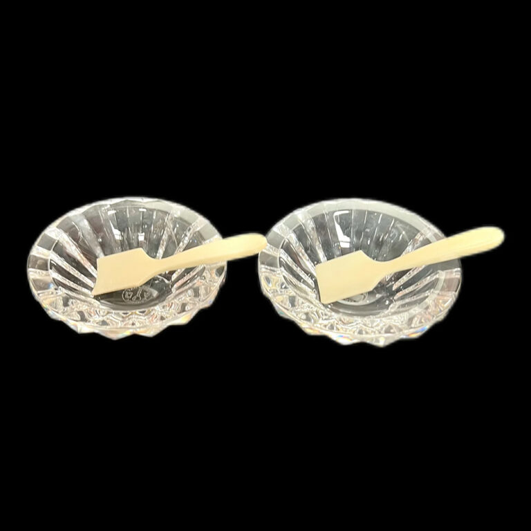 Pair Baccarat crystal caviar bowls