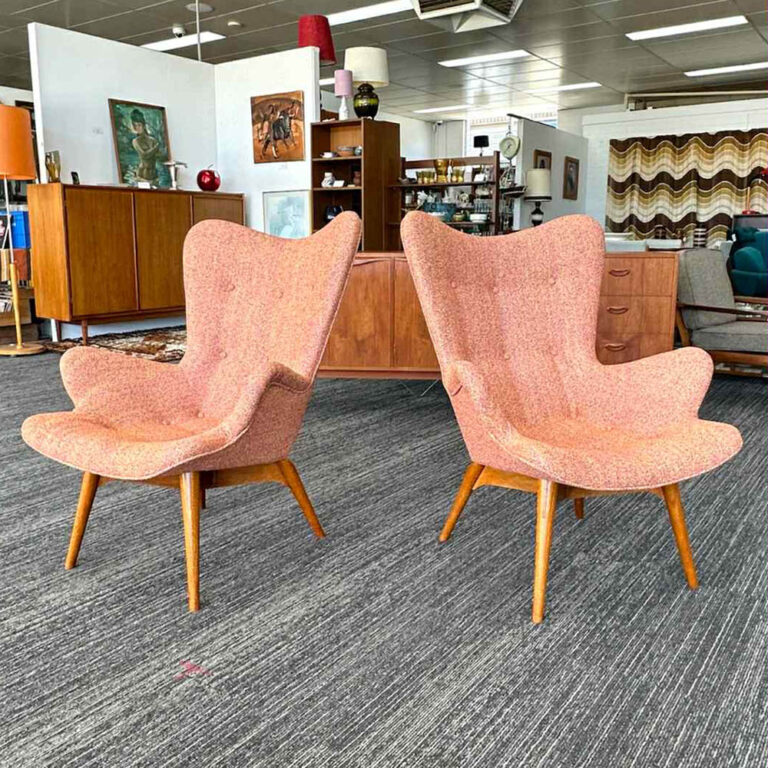 Pair of Grant Featherston R160 ‘contour’ armchairs