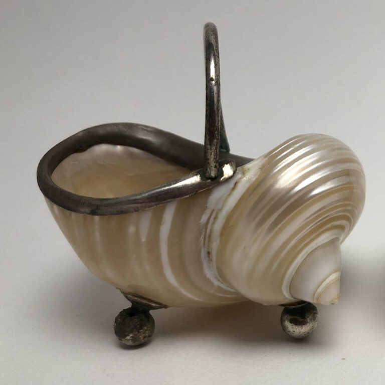 Pair natural shell salt dishes