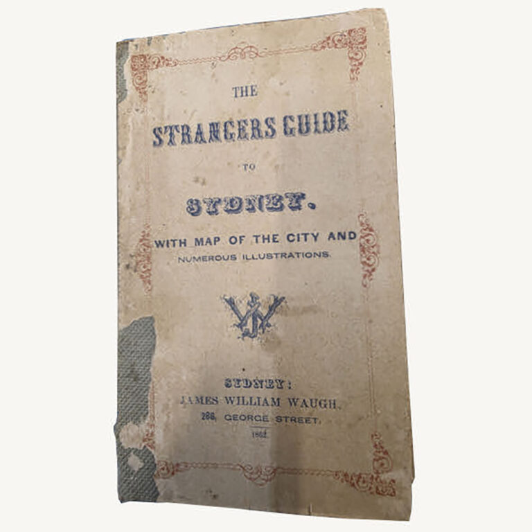 Antique book The Stranger's Guide to Sydney 1862