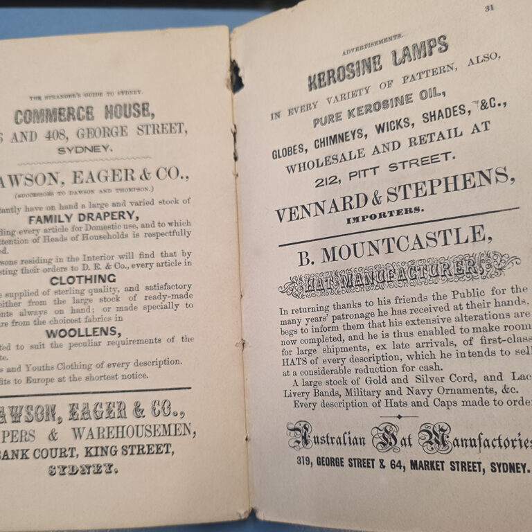 Antique book The Stranger's Guide to Sydney 1862