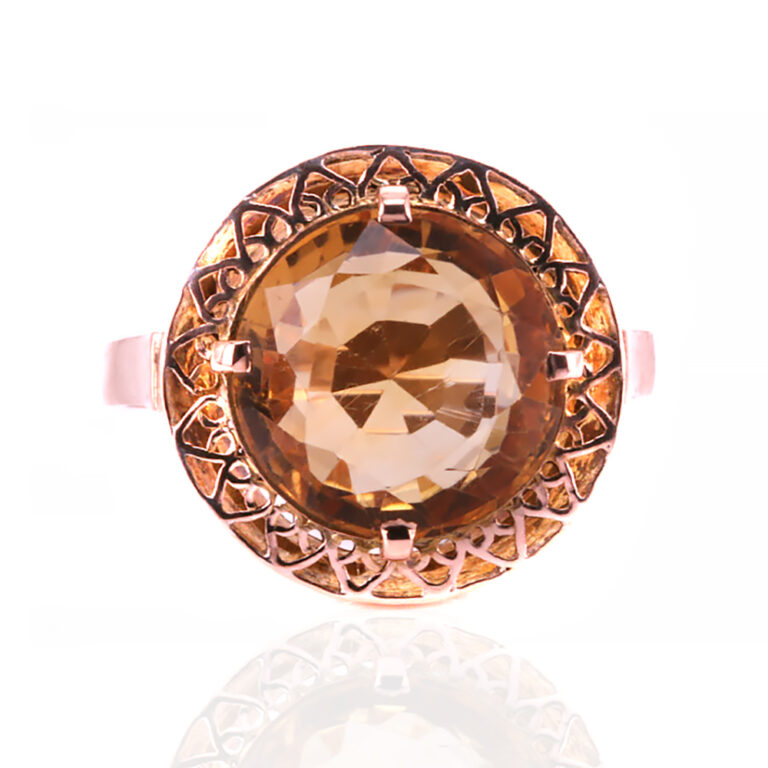 Vintage citrine ring c.1970s