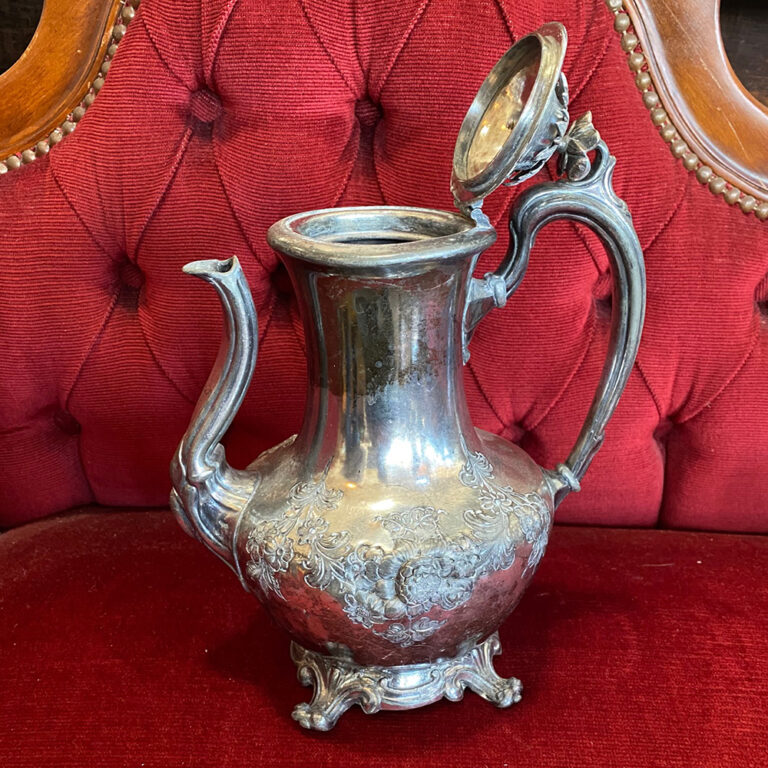 Silver-plated coffee pot