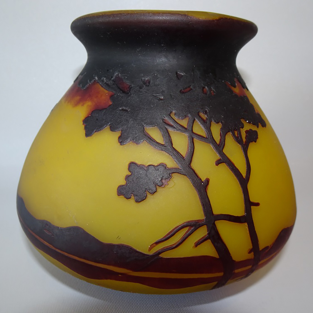 Cameo glass vase by Muller Freres